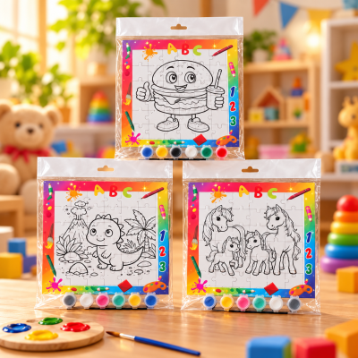 36 Parça Boyanabilir Puzzle Seti