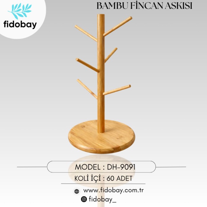 Bambu Fincan Askısı