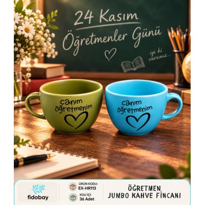 Öğretmen Jumbo Kahva Fincanı
