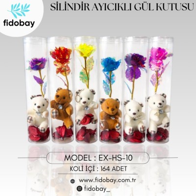 Silindir Aycıklı Gül Kutusu