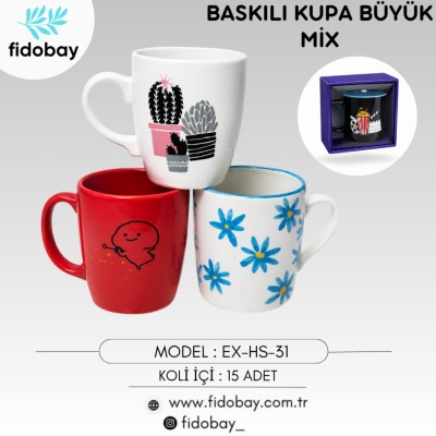 Baskılı Kupa Büyük Mix