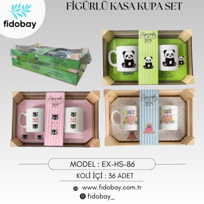 Figürlü Kasa Kupa Set