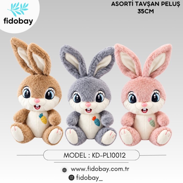 Asorti Tavşan Peluş 35CM