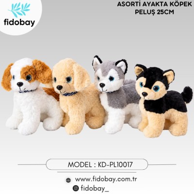 Asorti Ayakta Köpek Peluş 24CM