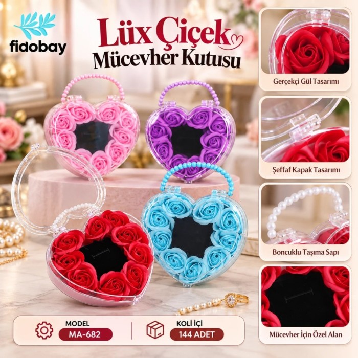 Lüx Çiçek Mücevher Kutusu