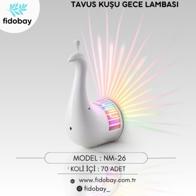Tavus Kuşu Gece Lambası