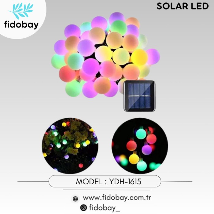 Solarlı RGB Bahçe Ledi 7MT
