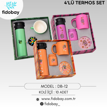 DB-12 - 4'LÜ TERMOS SET