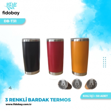 DB-T31 - 3 RENKLİ BARDAK TERMOS