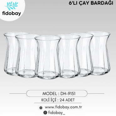 DH-9151 - 6'LI ÇAY BARDAĞI