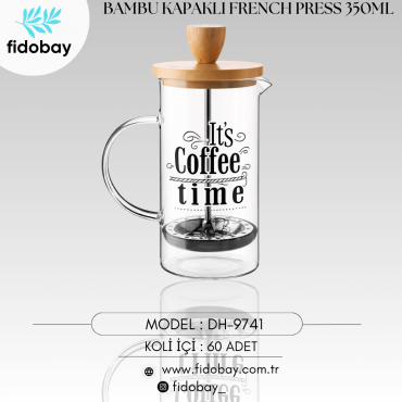 DH-9741 - BAMBU KAPAKLI FRENCH PRESS 350ML