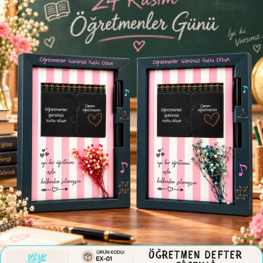 EX-01 - ÖĞRETMEN DEFTER ÇİÇEKLİ SET