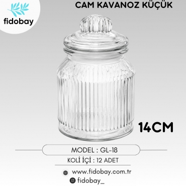 GL-18 - CAM VAZO KAVANOZ KÜÇÜK