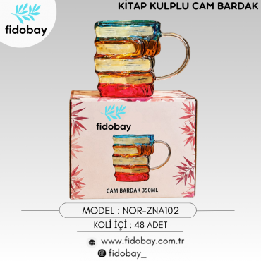NOR-ZNA102 - KİTAP KULPLU CAM BARDAK