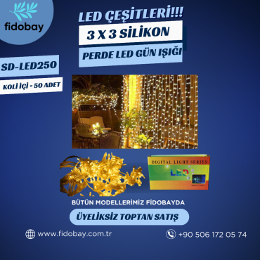 SD-LED250 - 3*3 SİLİKON PERDE LED GÜN IŞIĞI