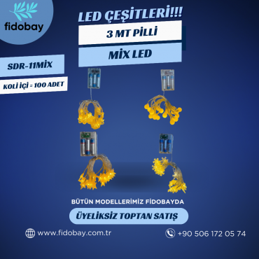 SDR-11 -MİX 3 MT PİLLİ MİX LED
