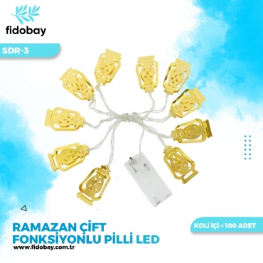 SDR-3 - RAMAZAN ÇİFT FONKSİYONLU PİLLİ LED