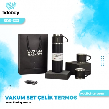 SDR-333 - VAKUM SET ÇELİK TERMOS