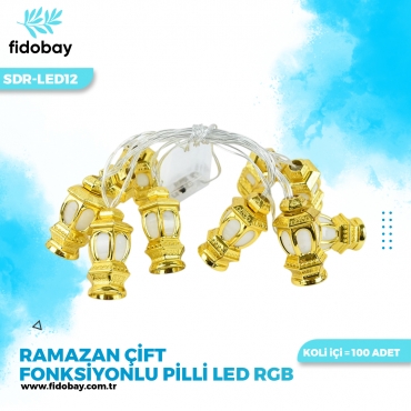 SDR-LED12 - RAMAZAN ÇİFT FONKSİYONLU PİLLİ LED RGB