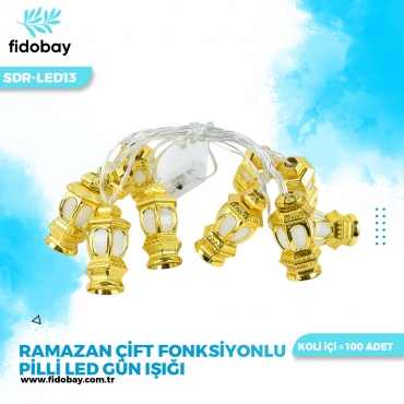 SDR-LED13 - RAMAZAN ÇİFT FONKSİYONLU PİLLİ LED GÜN IŞIĞI