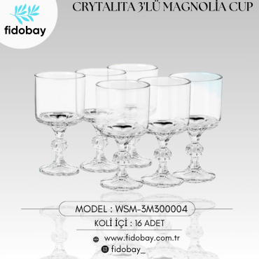 WSM-3M3000004 - CRYTALITA 3'LÜ MAGNOLİA CUP