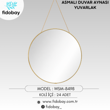 WSM-8498 - ASMALI DUVAR AYNASI YUVARLAK