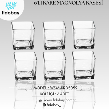 WSM-KRD5059 - 6'LI KARE MAGNOLYA KASESİ