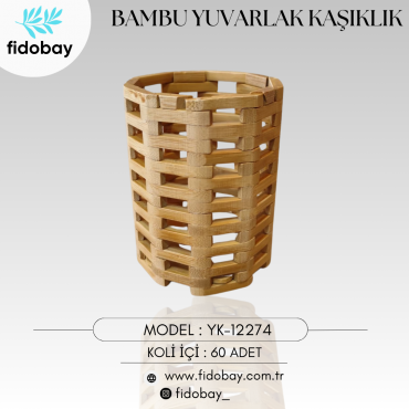YK-12274 - BAMBU YUVARLAK KAŞIKLIK