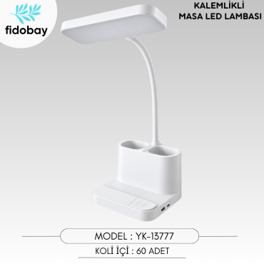 YK-13777 - KALEMLİKLİ LED MASA LAMBASI